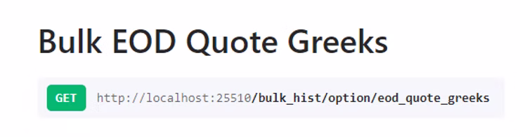 CSV Support & Bulk EOD Greeks