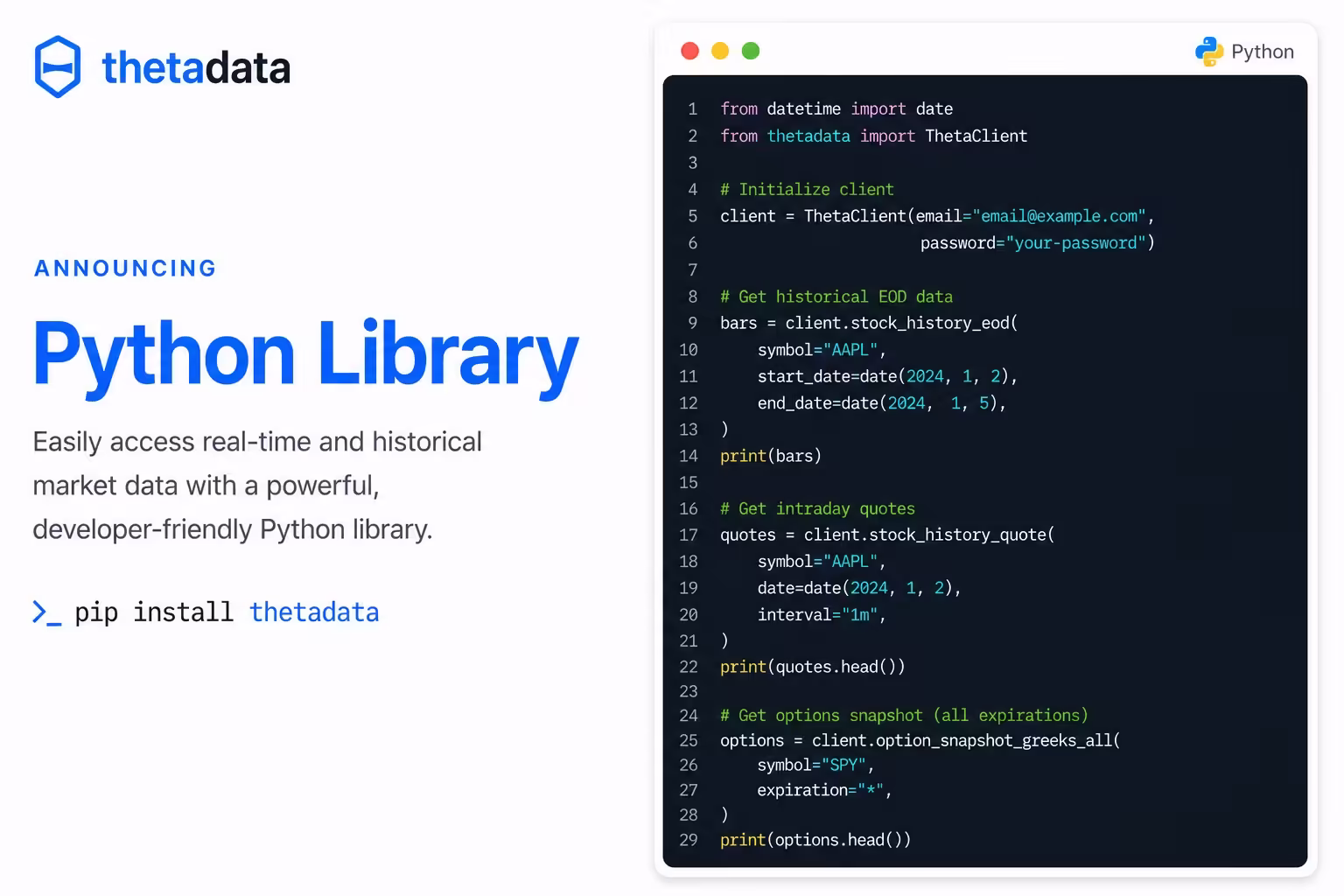 Introducing the Theta Data Python Library